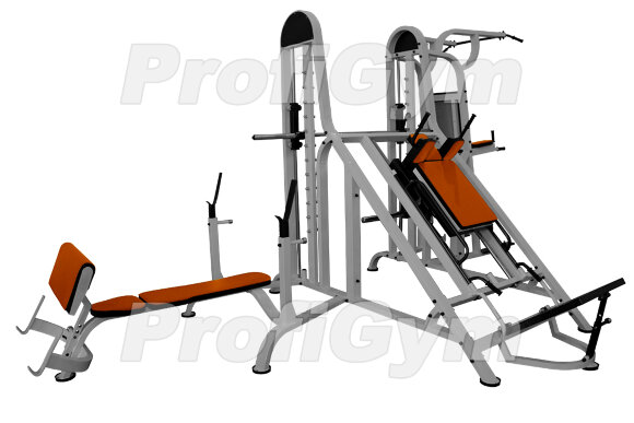 Четырехпозиционная станция со свободным весом ProfiGym МС-0011-D Четырехпозиционная станция со свободным весом ProfiGym МС-0011-D